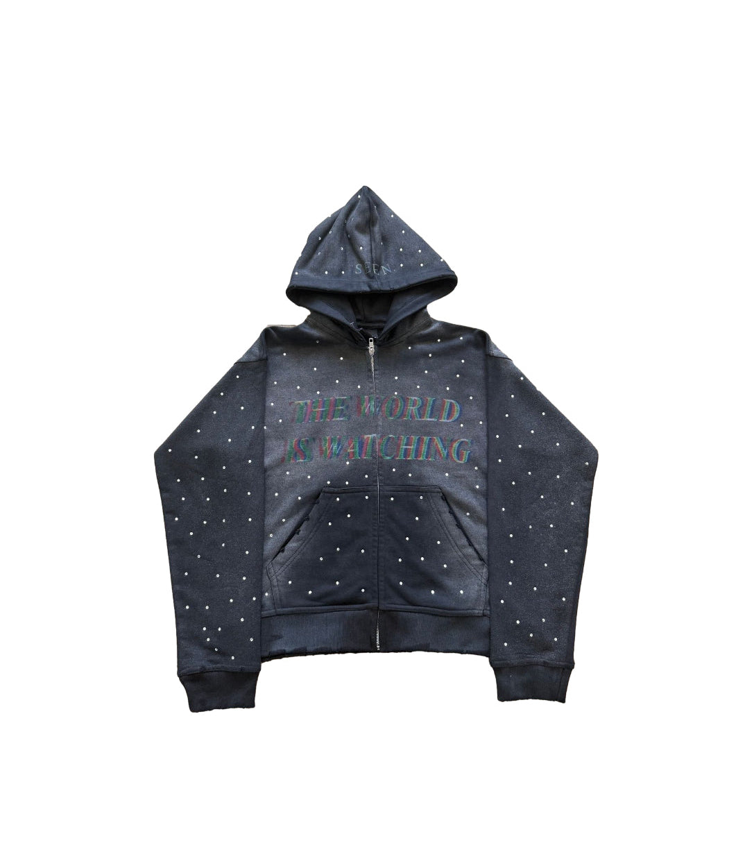 Driplin3.co “THE WORLD IS WATCHING” hoodie
